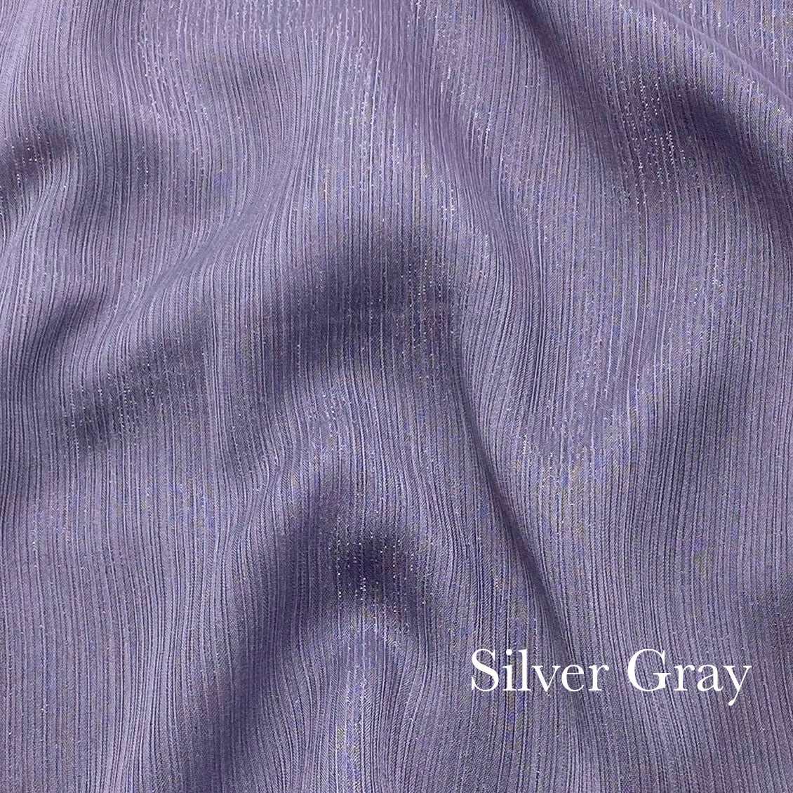 Crinkle Chiffon - Silver Gray