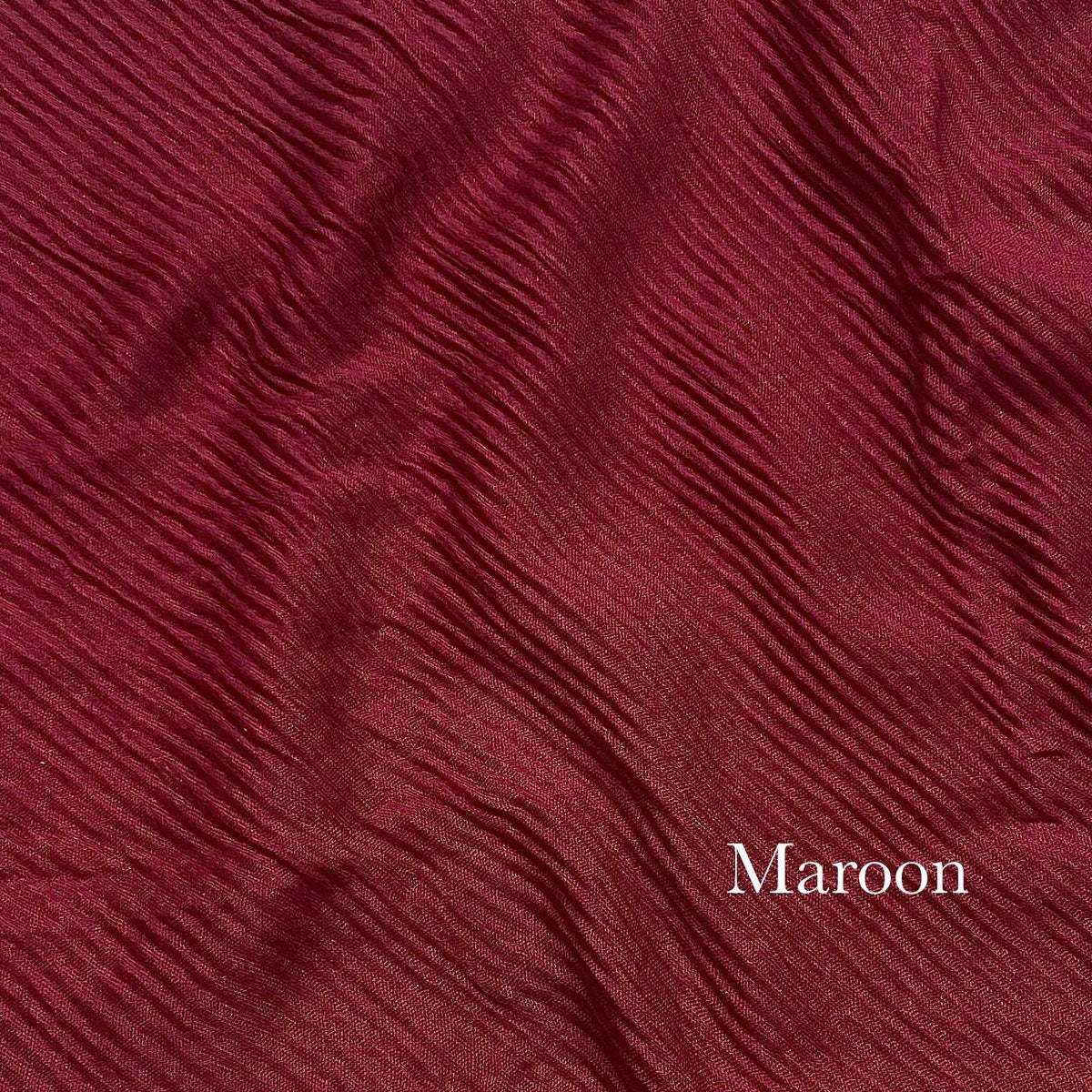 Crinkle Lawn - Maroon