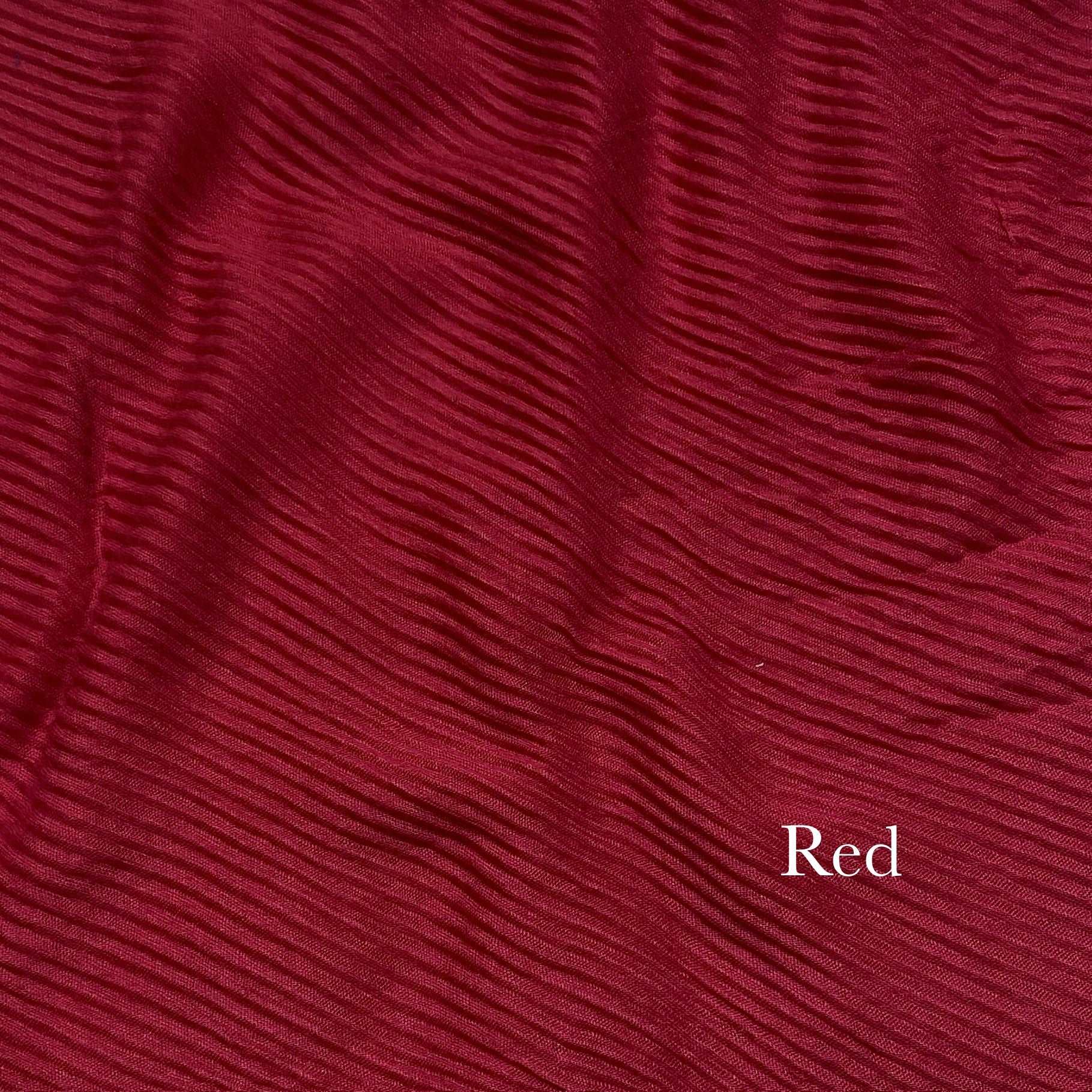 Crinkle Lawn - Red