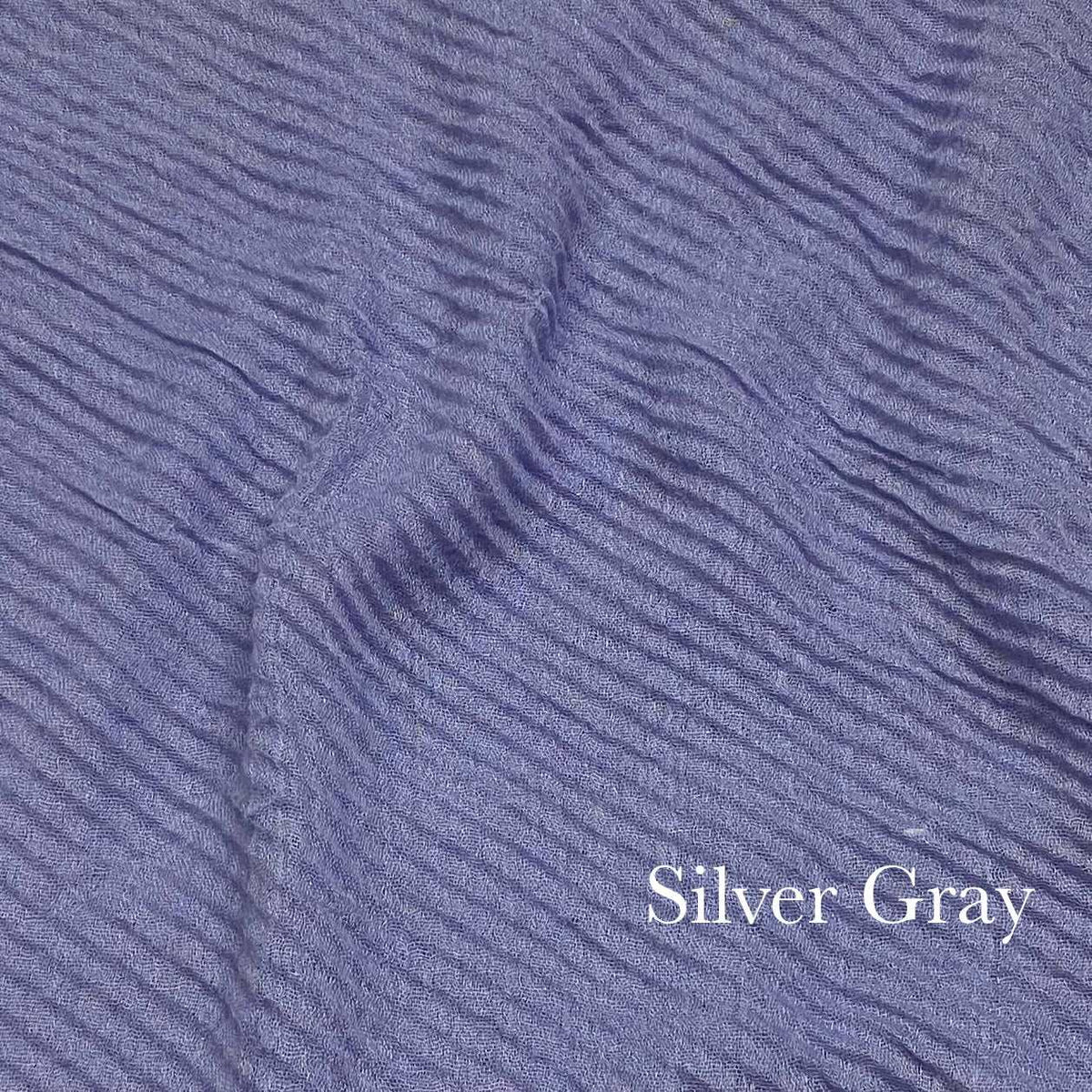 Crinkle Lawn - Silver Gray