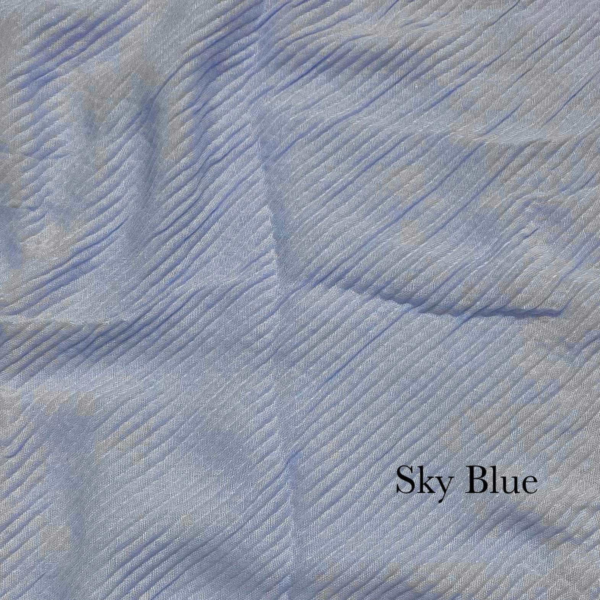 Crinkle Lawn - Sky Blue