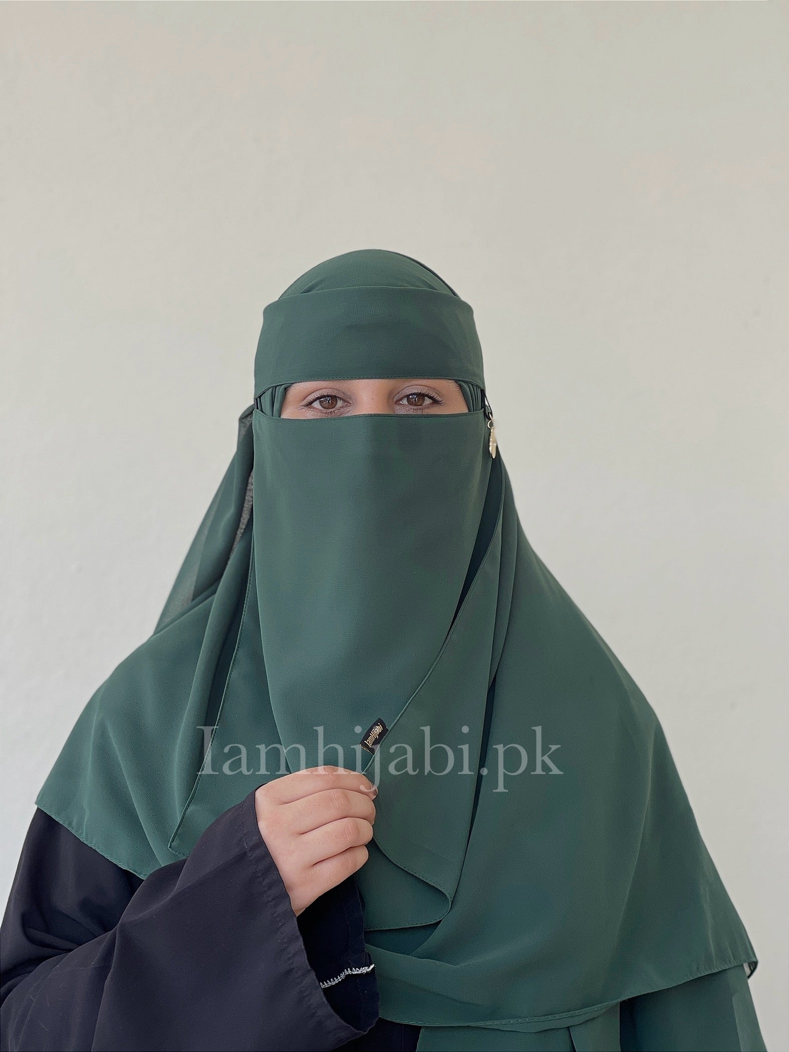 Saudi Niqab Set - Dark Green