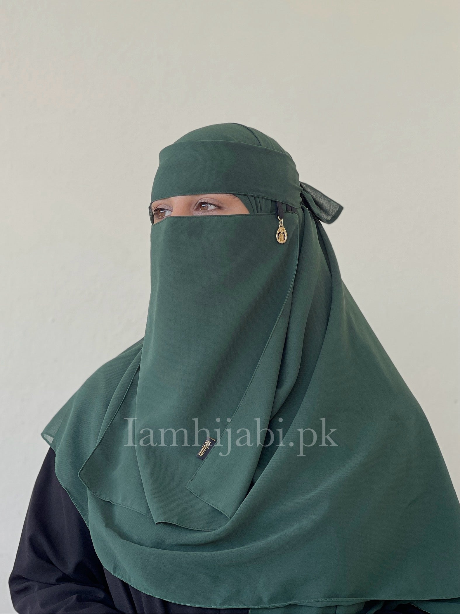 Saudi Niqab Set - Dark Green