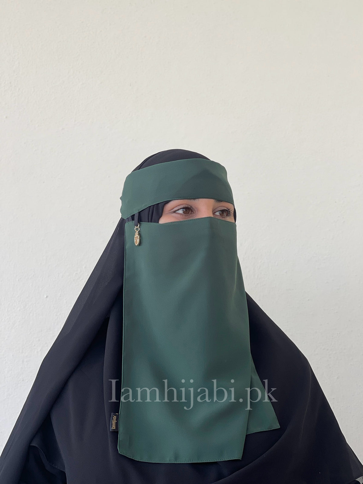 Saudi Niqab Large - Dark Green