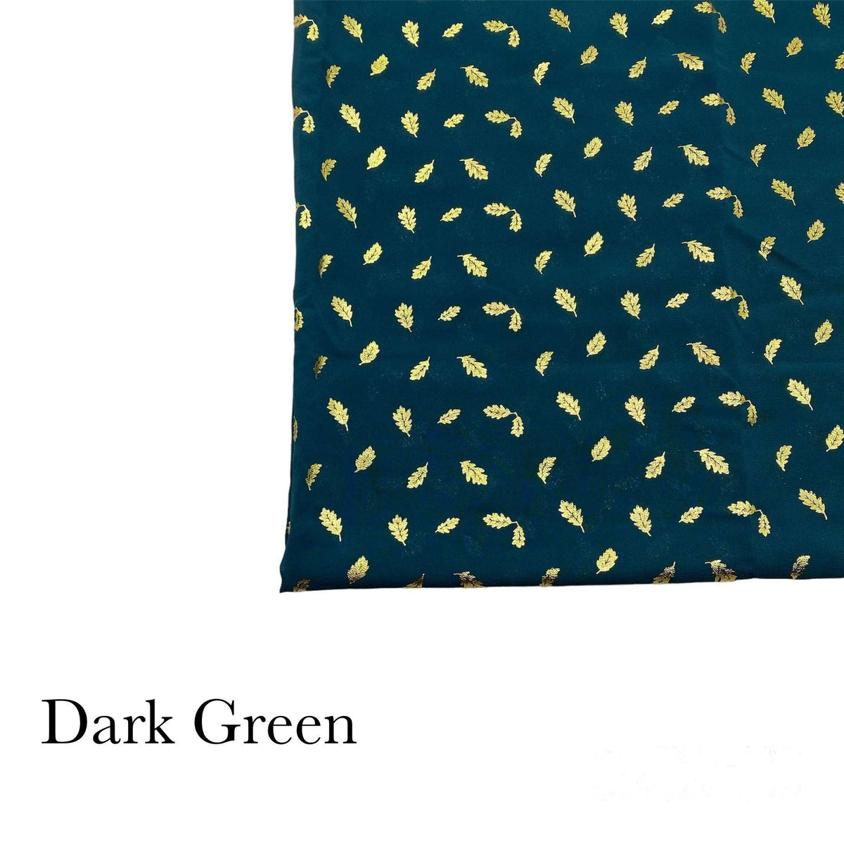 Leaf Georgette - Dark Green