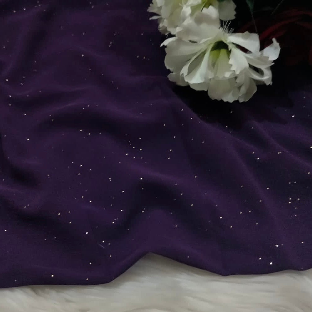 Glitter Georgette - Dark Purple