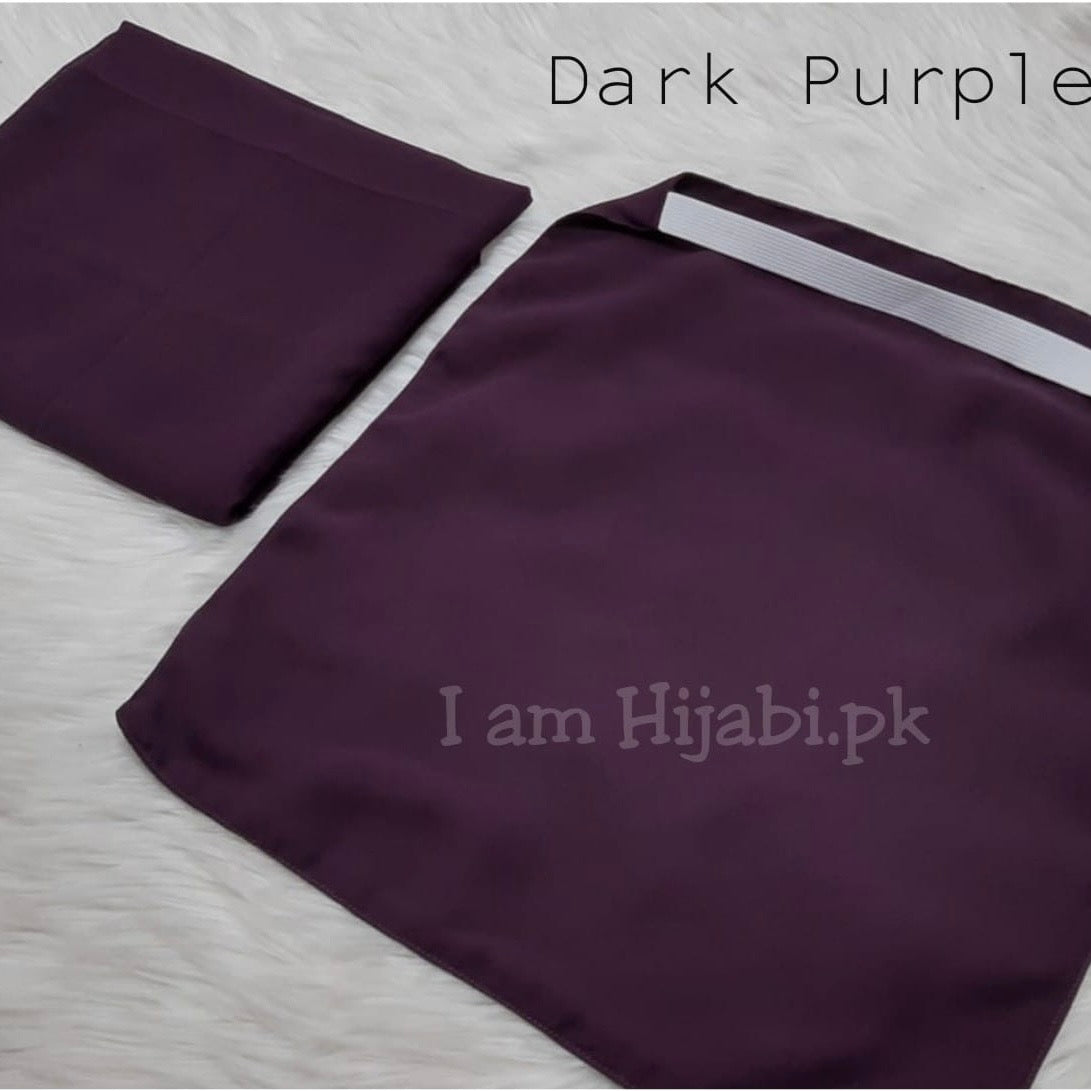 Hijab And Niqab Set - Dark Purple