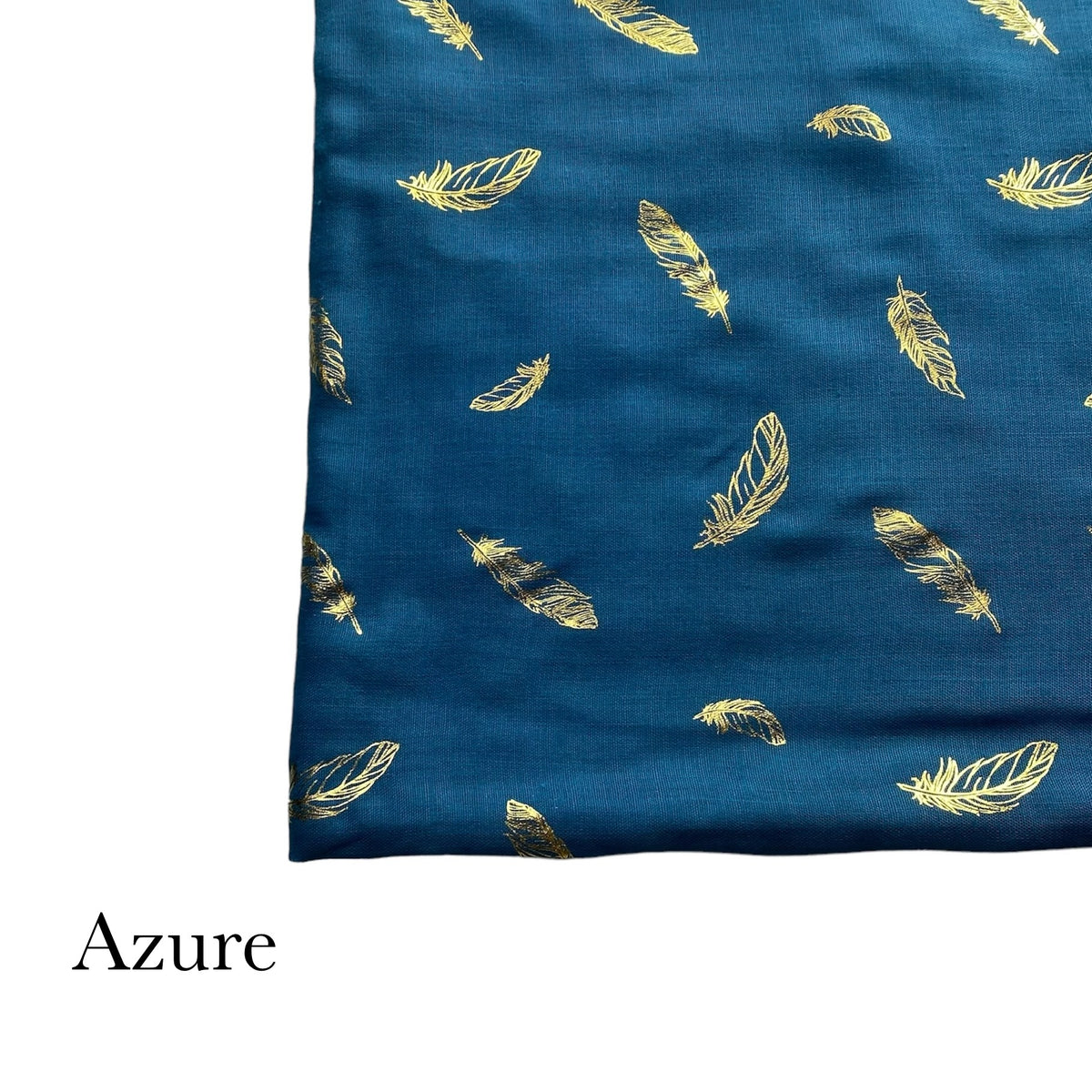 Gold Feather Lawn - Azure