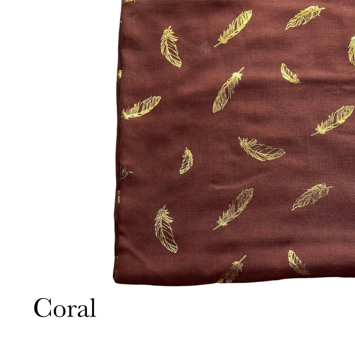 Gold Feather Lawn - Coral