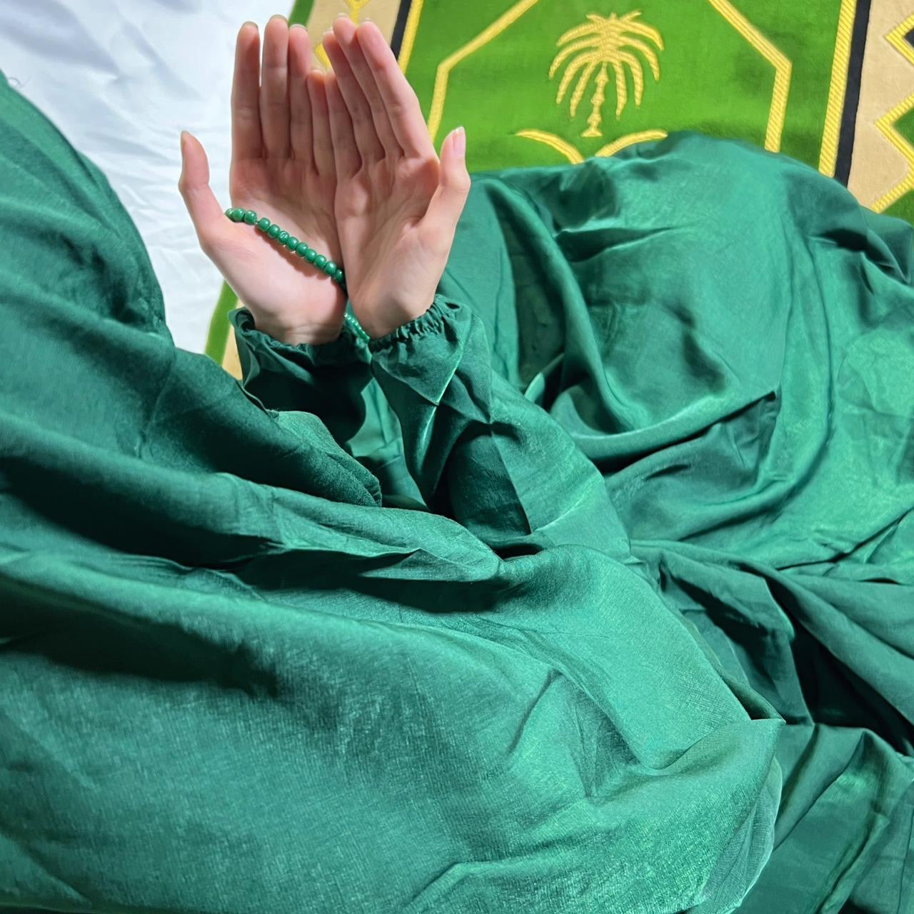 Plain Namaz Chadar - Green