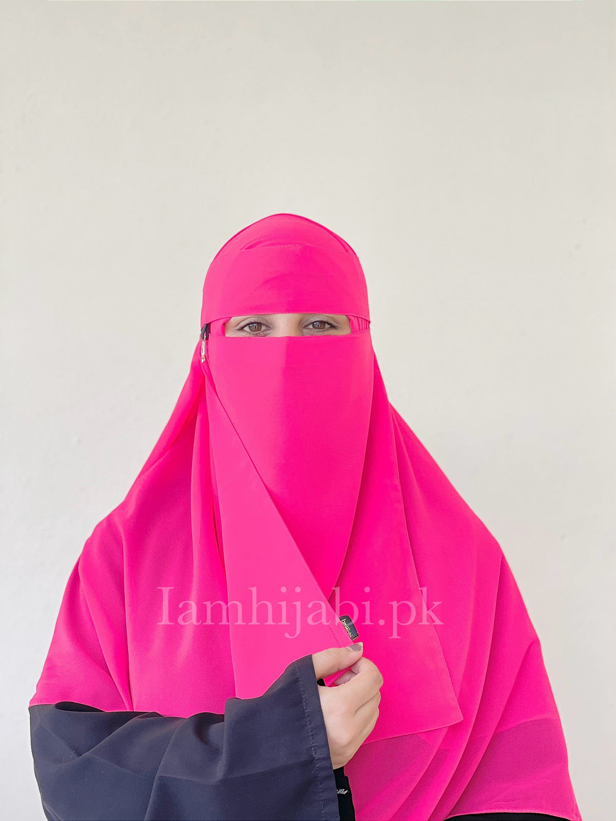Saudi Rsa Pink Saudi Niqab Set - Hot Pink – I AM HIJABI.PK