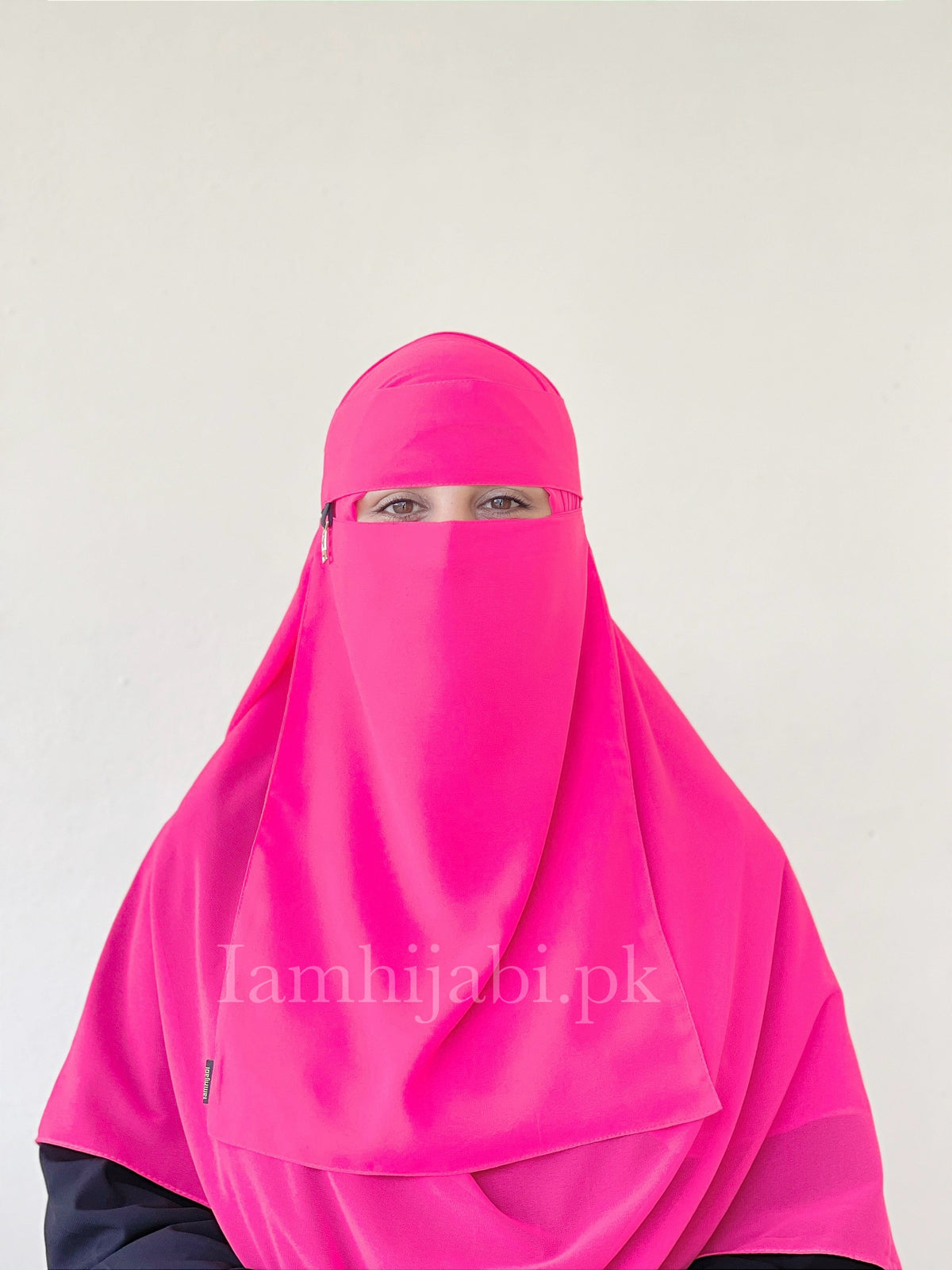 Saudi Rsa Pink Saudi Niqab Set - Hot Pink – I AM HIJABI.PK