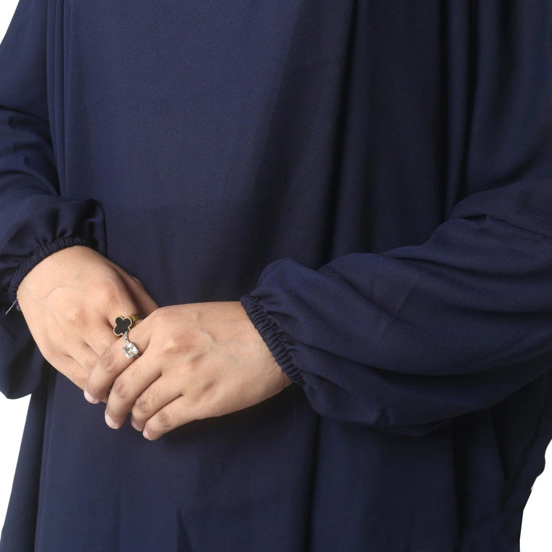 3 Piece Jilbab Abaya - Navy Blue