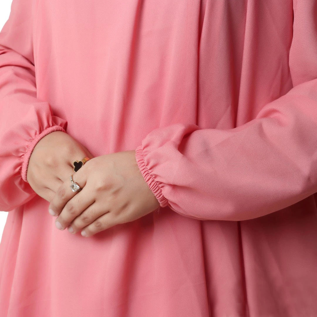 3 Piece Jilbab Abaya - Pink
