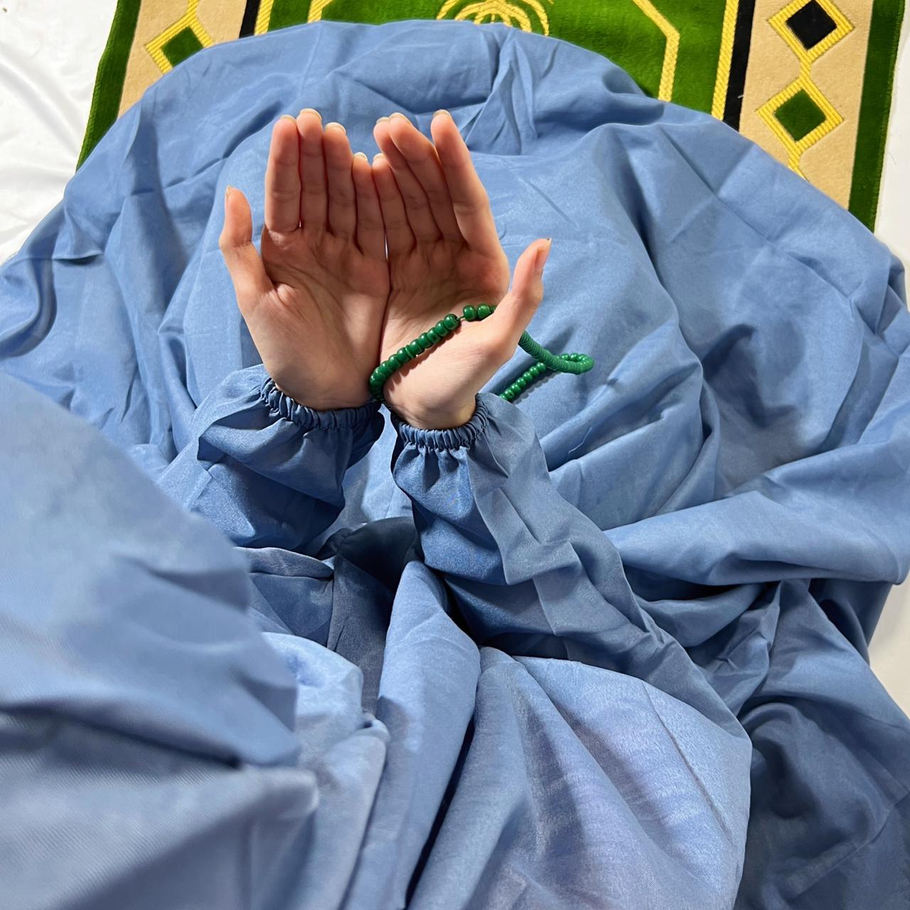 Plain Namaz Chadar - Light Blue