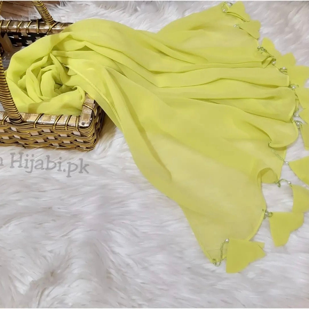 Heart Tassel - Lime Green