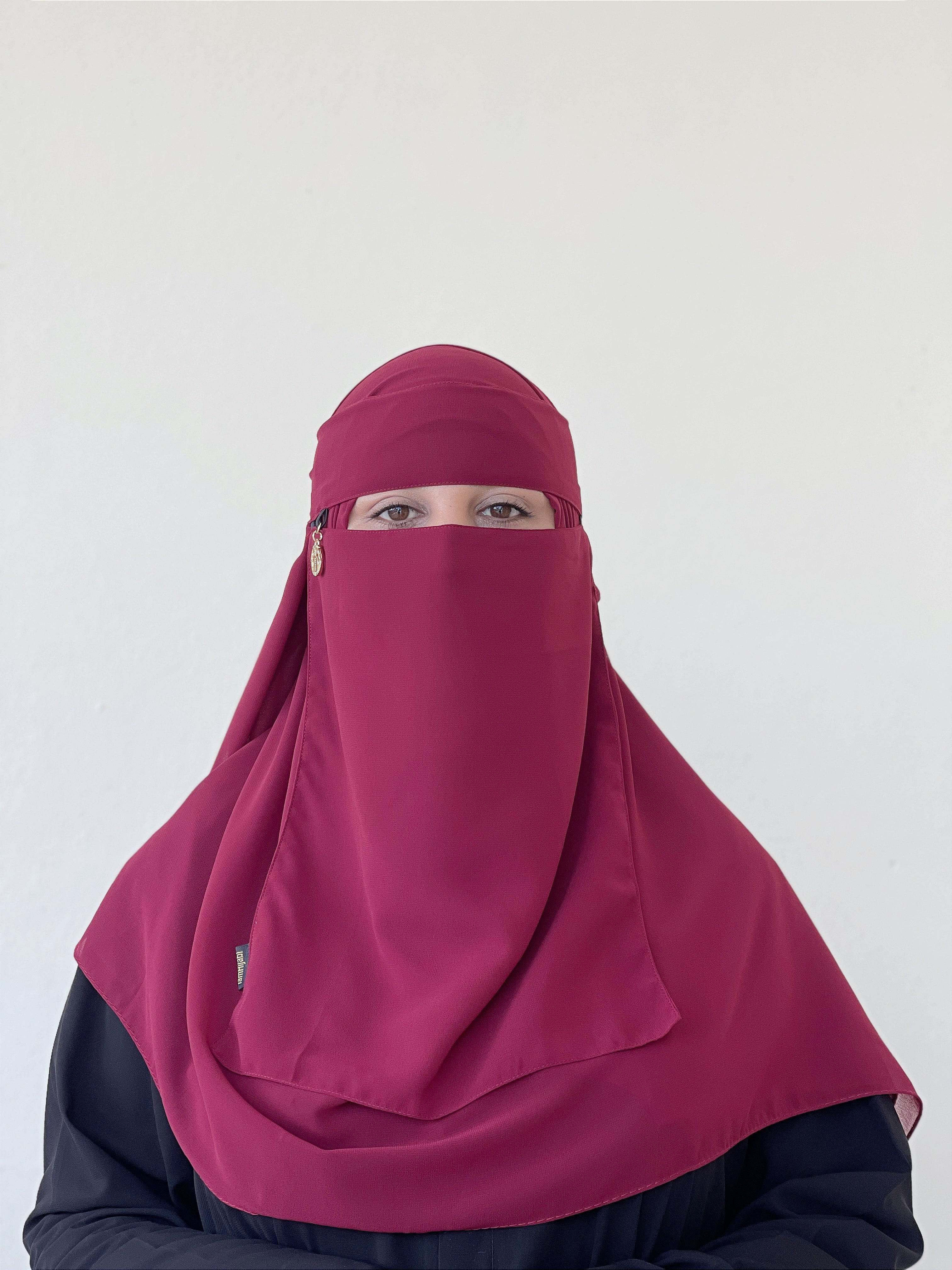 Saudi Niqab Set - Maroon