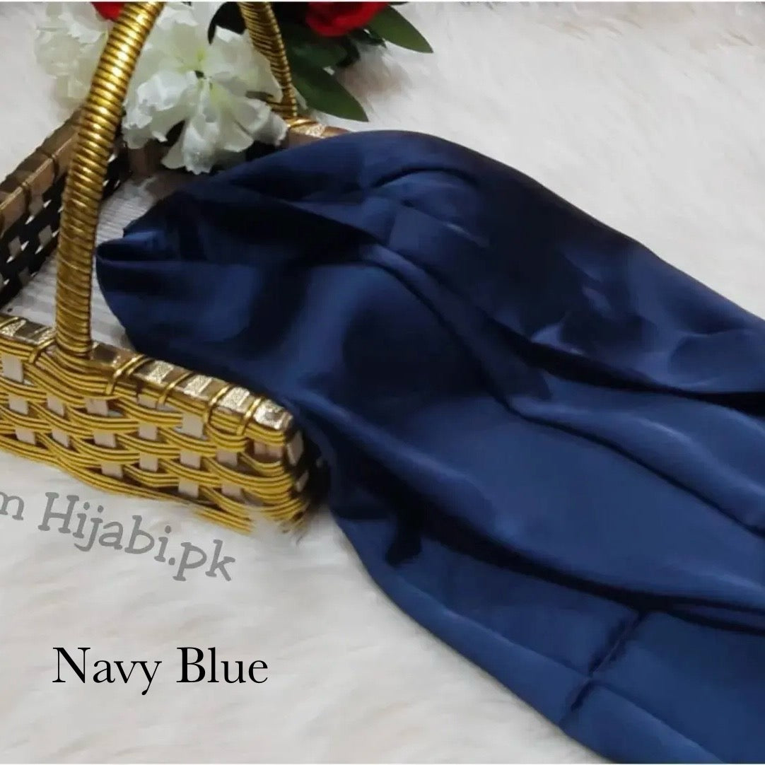 Satin Silk - Navy Blue