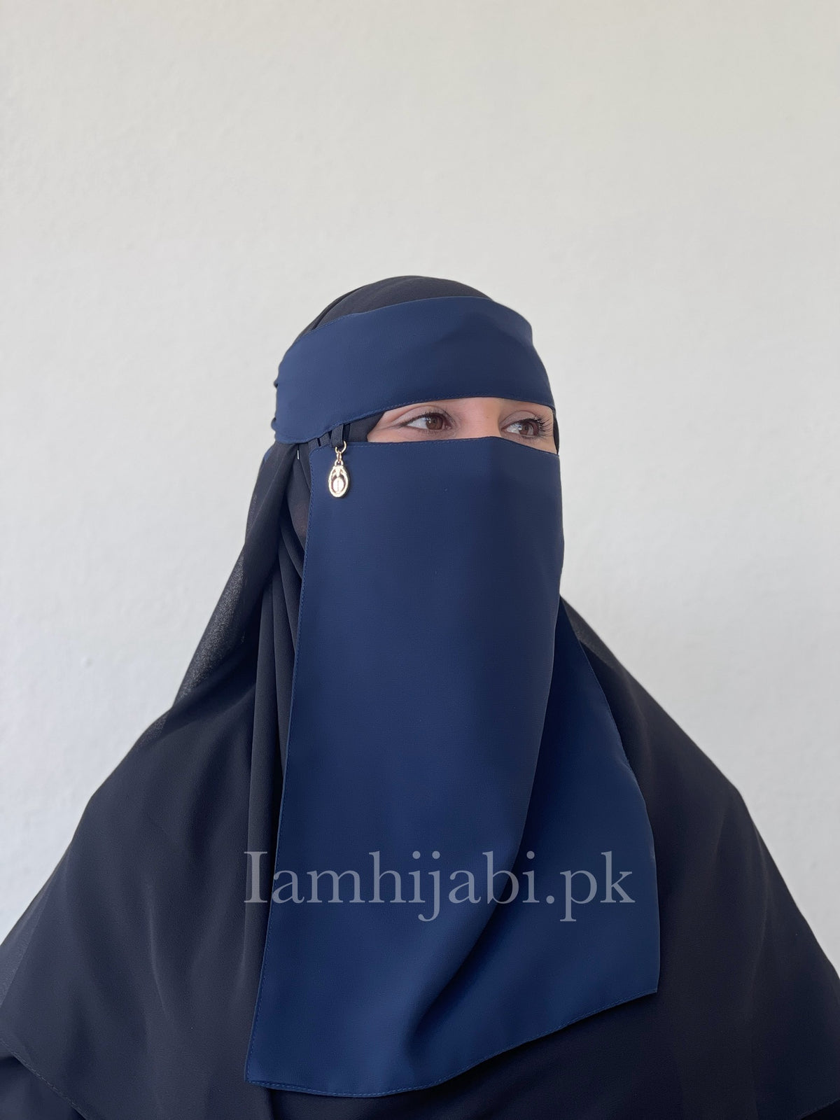 Saudi Niqab Large - Navy Blue