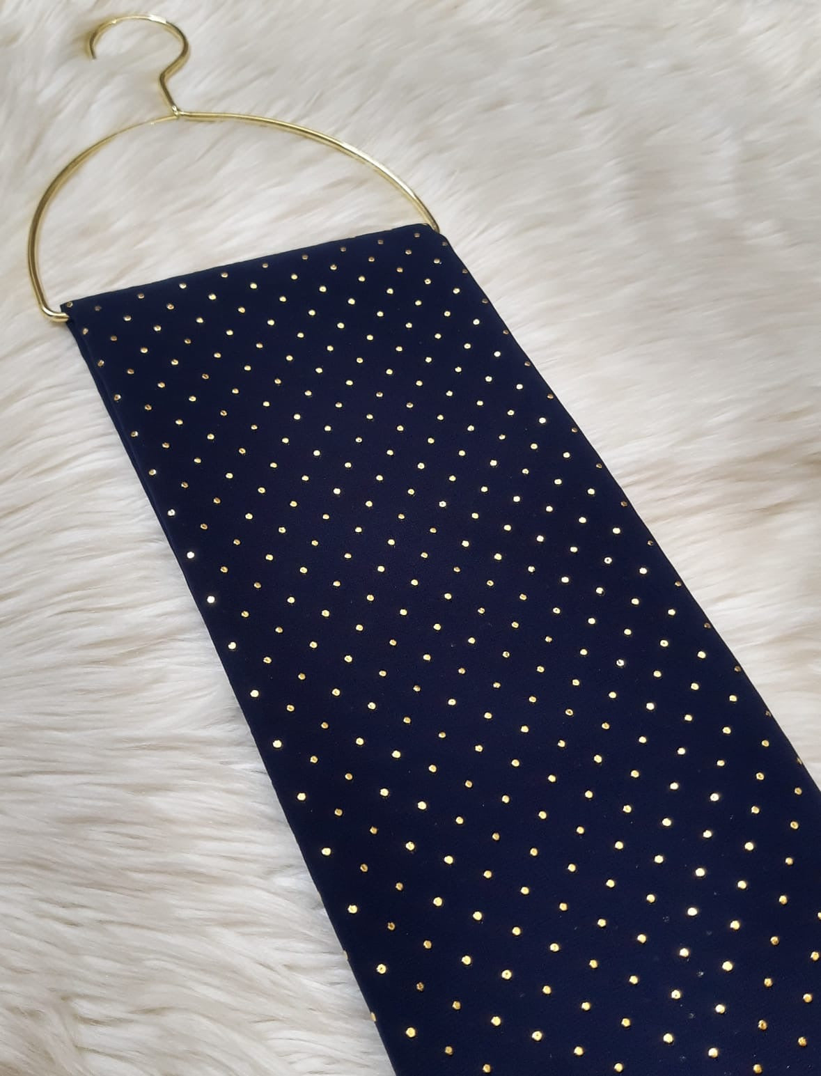 Studded Georgette - Navy Blue