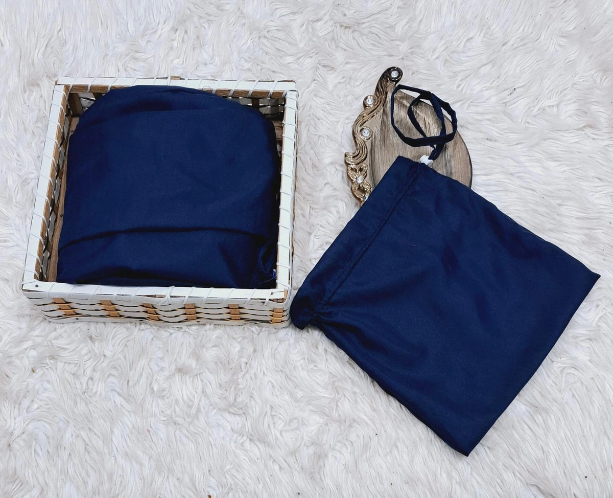 Namaz Chadar with Bag - Navy Blue