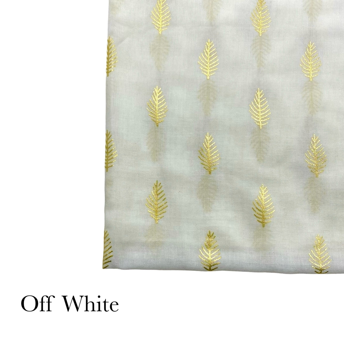 Pine Foil Lawn - Off White