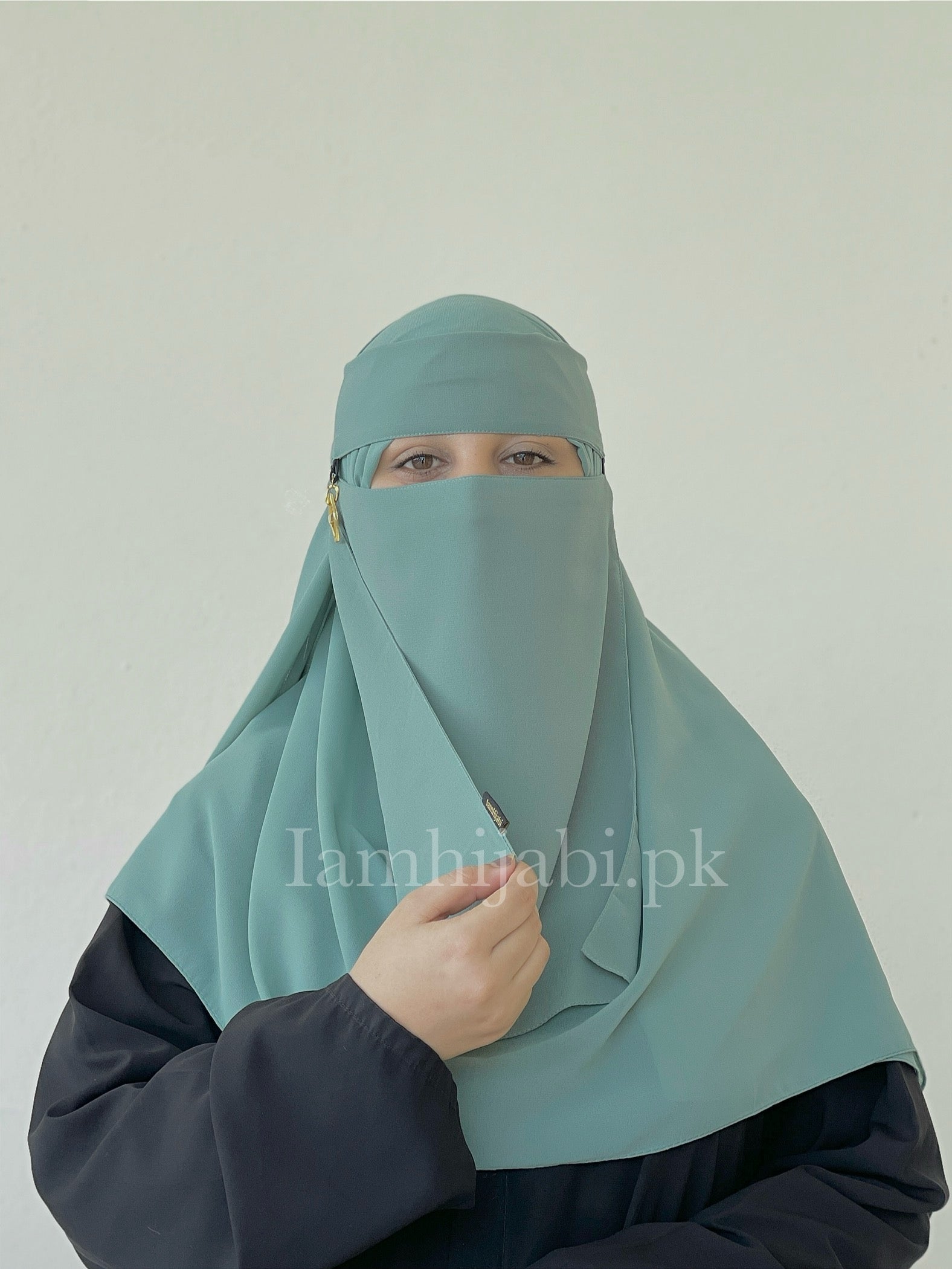 Saudi Niqab Set - Pastel Green
