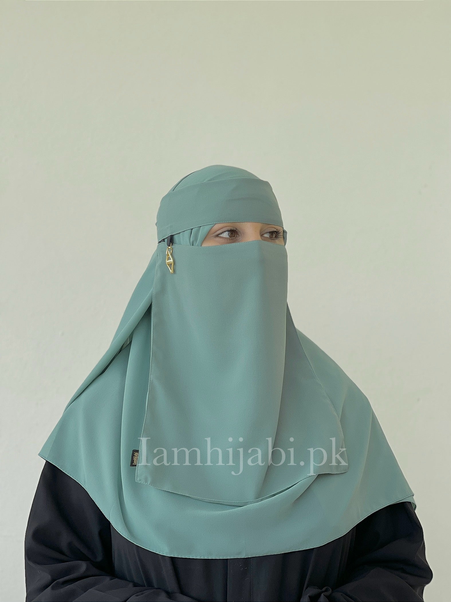Saudi Niqab Set - Pastel Green