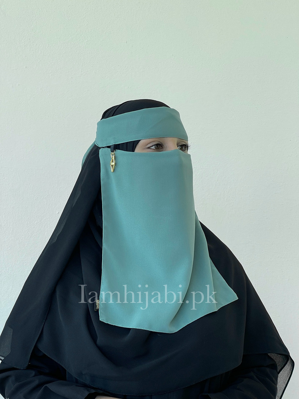 Saudi Niqab Large - Pastel Green