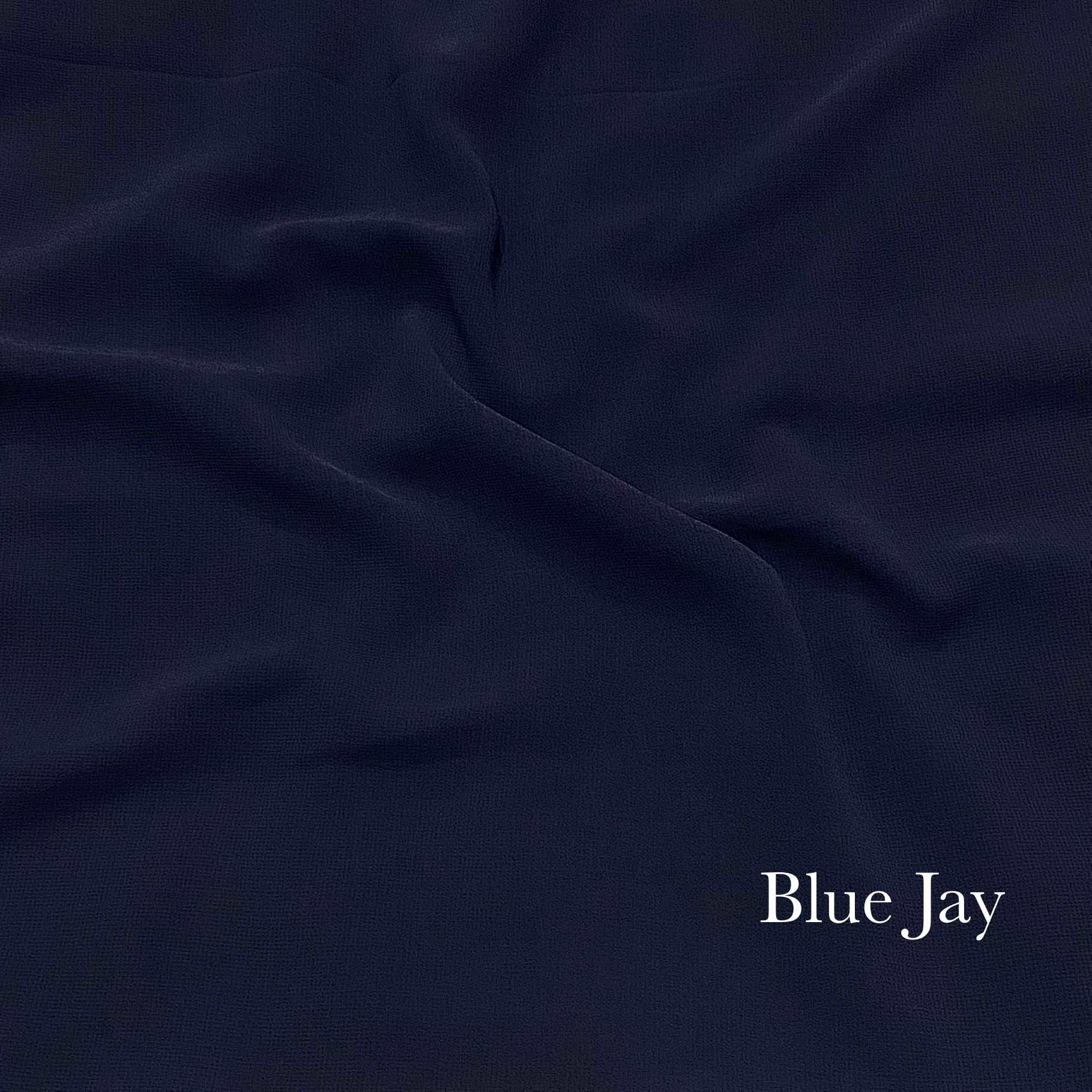 Plain Georgette - Blue Jay