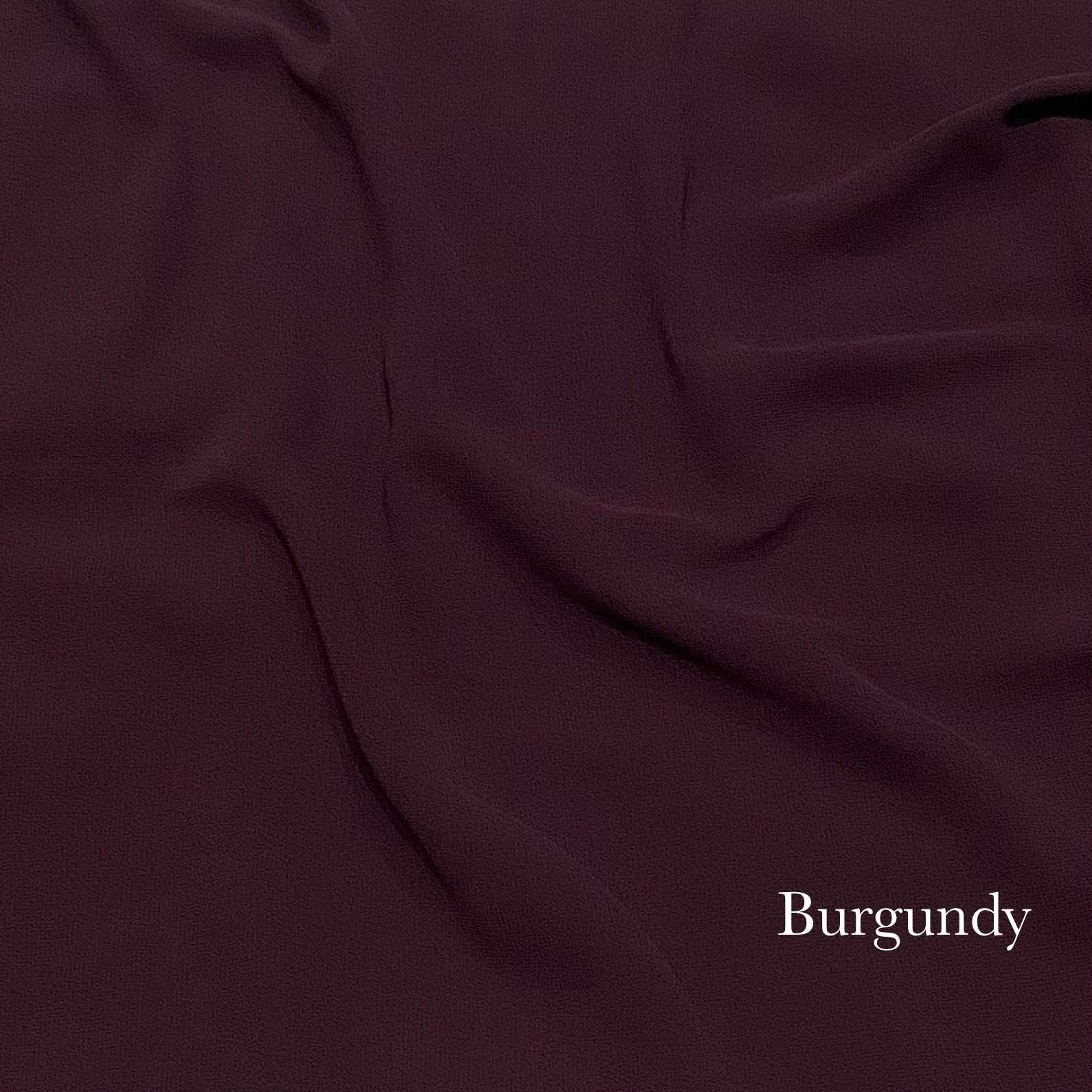 Plain Georgette - Burgundy