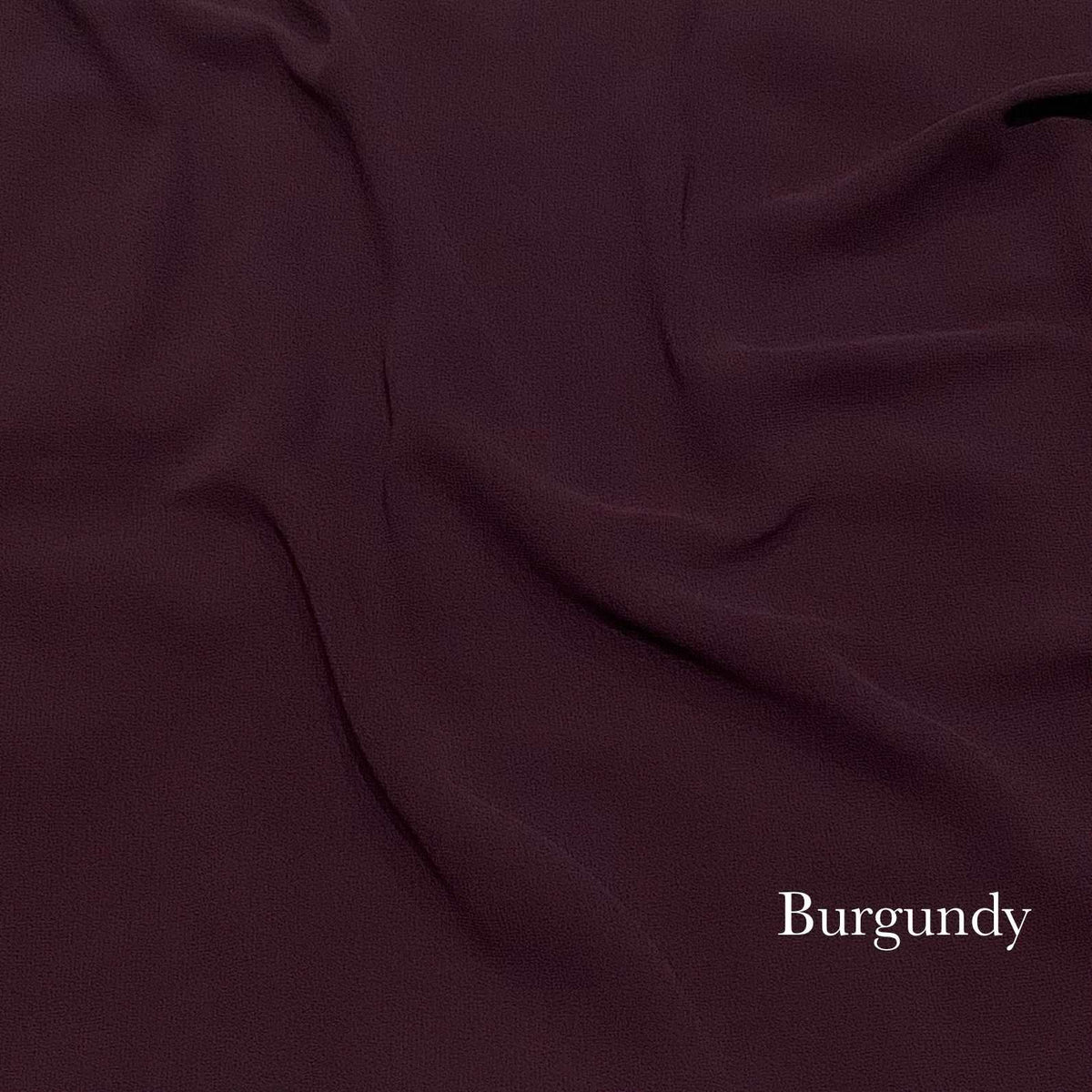 Plain Georgette - Burgundy