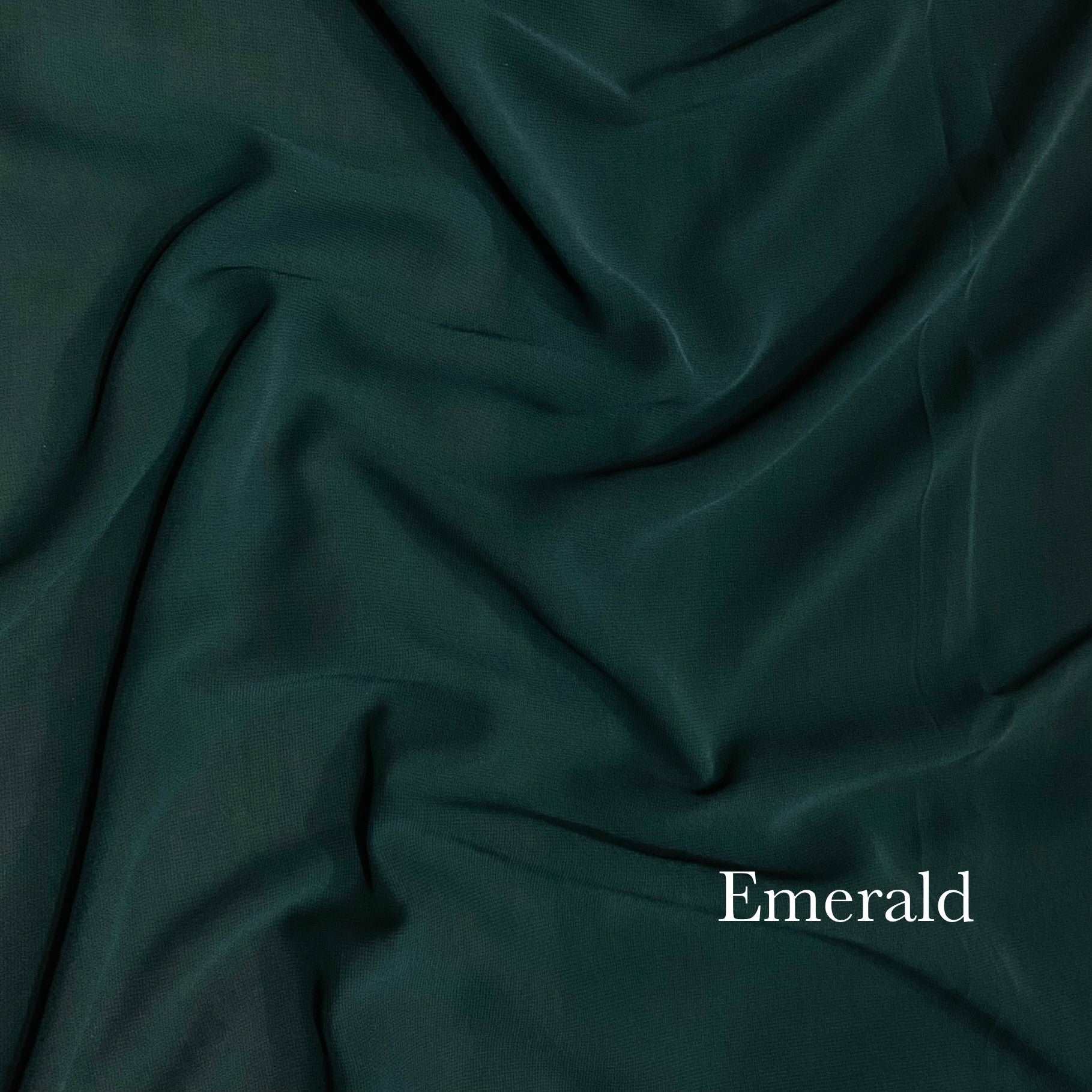 Plain Georgette - Emerald