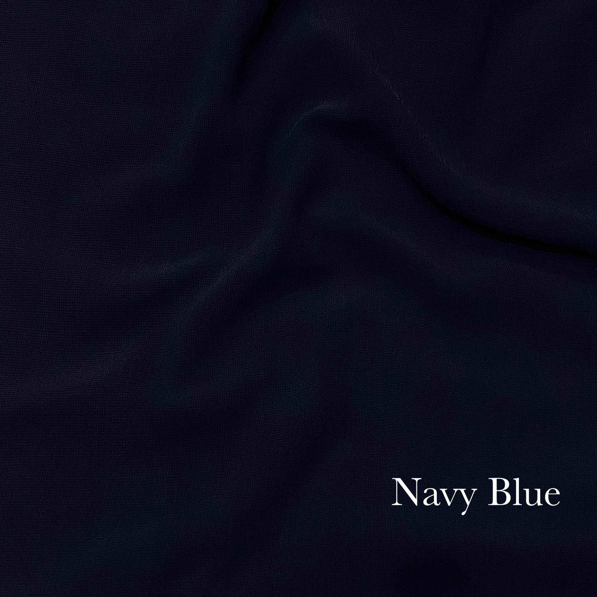 Plain Georgette - Navy Blue