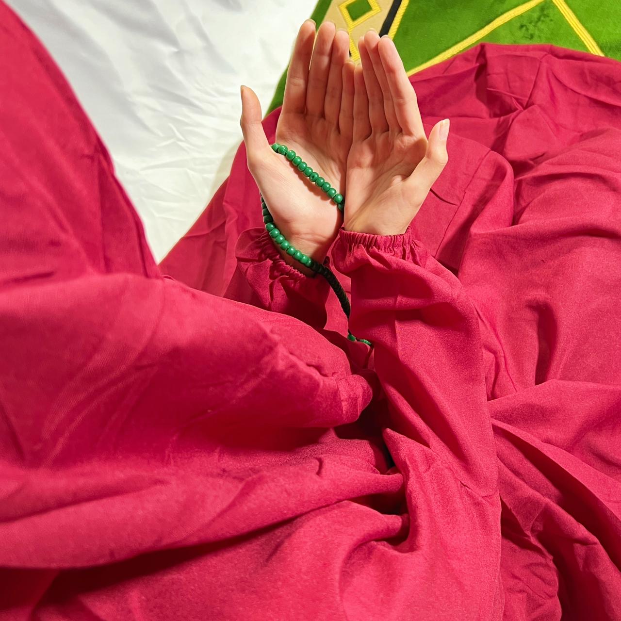 Plain Namaz Chadar - Red