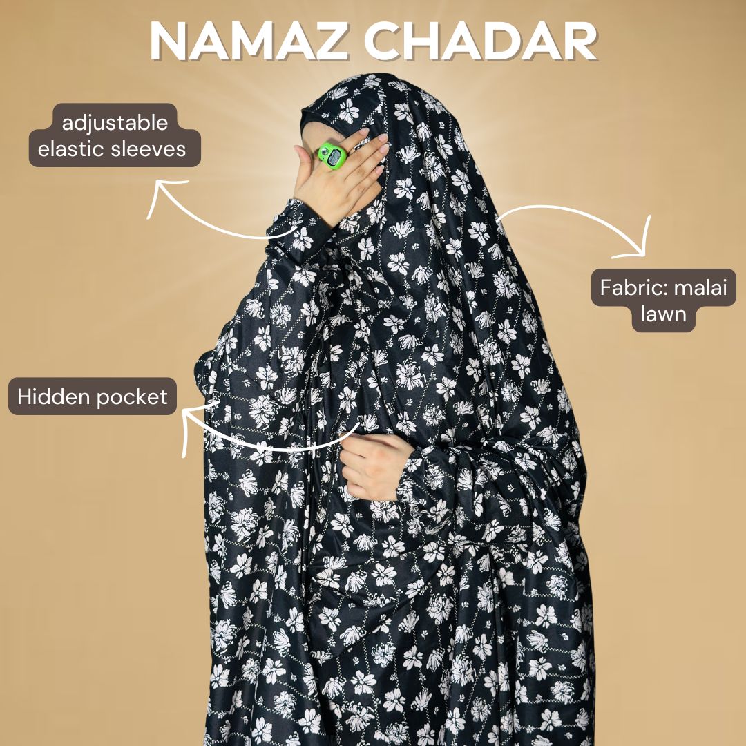 Zipper namaz Chadar (malai lawn)