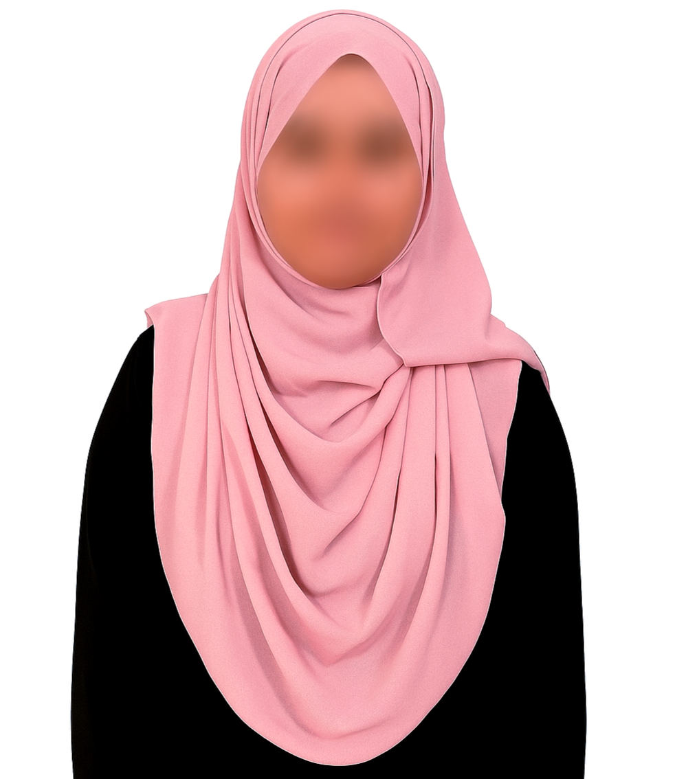 DOUBLE LOOP HIJAB - TEA PINK