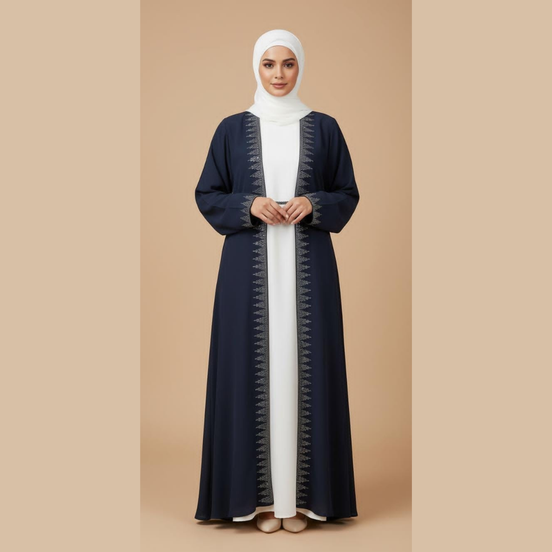 Beautiful Upper With White Inner Abaya