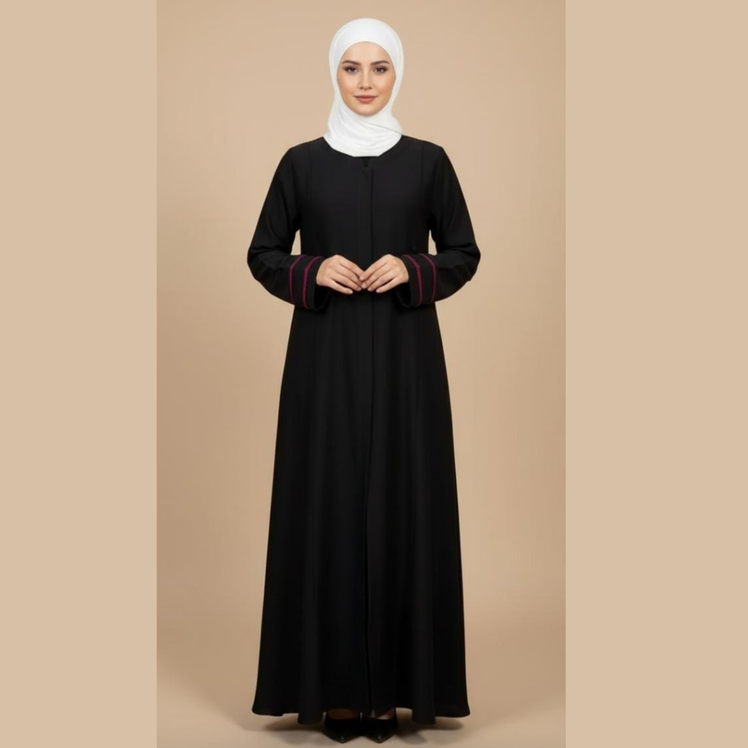 Front & Back Kalli Button Open Abaya😍