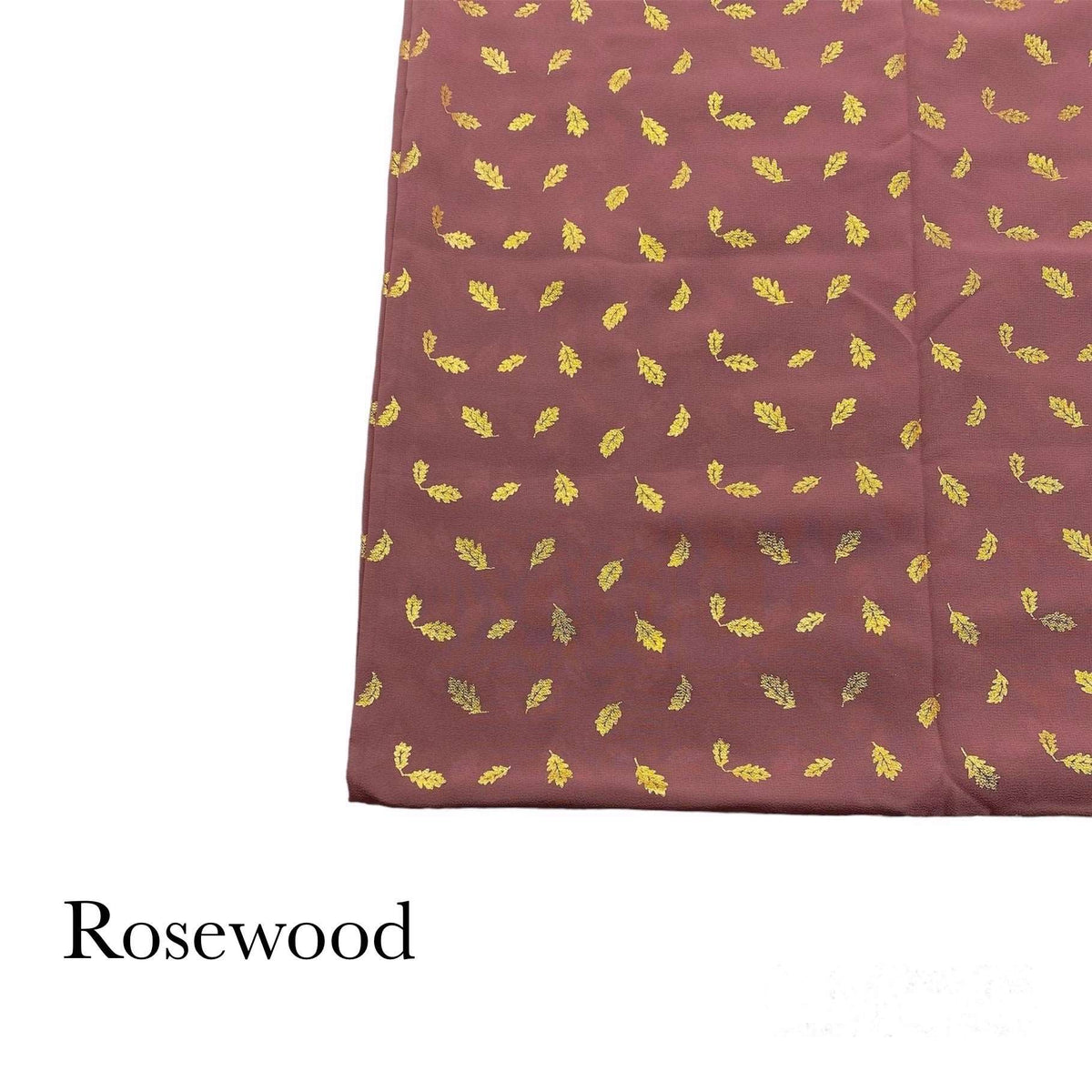 Leaf Georgette - Rosewood