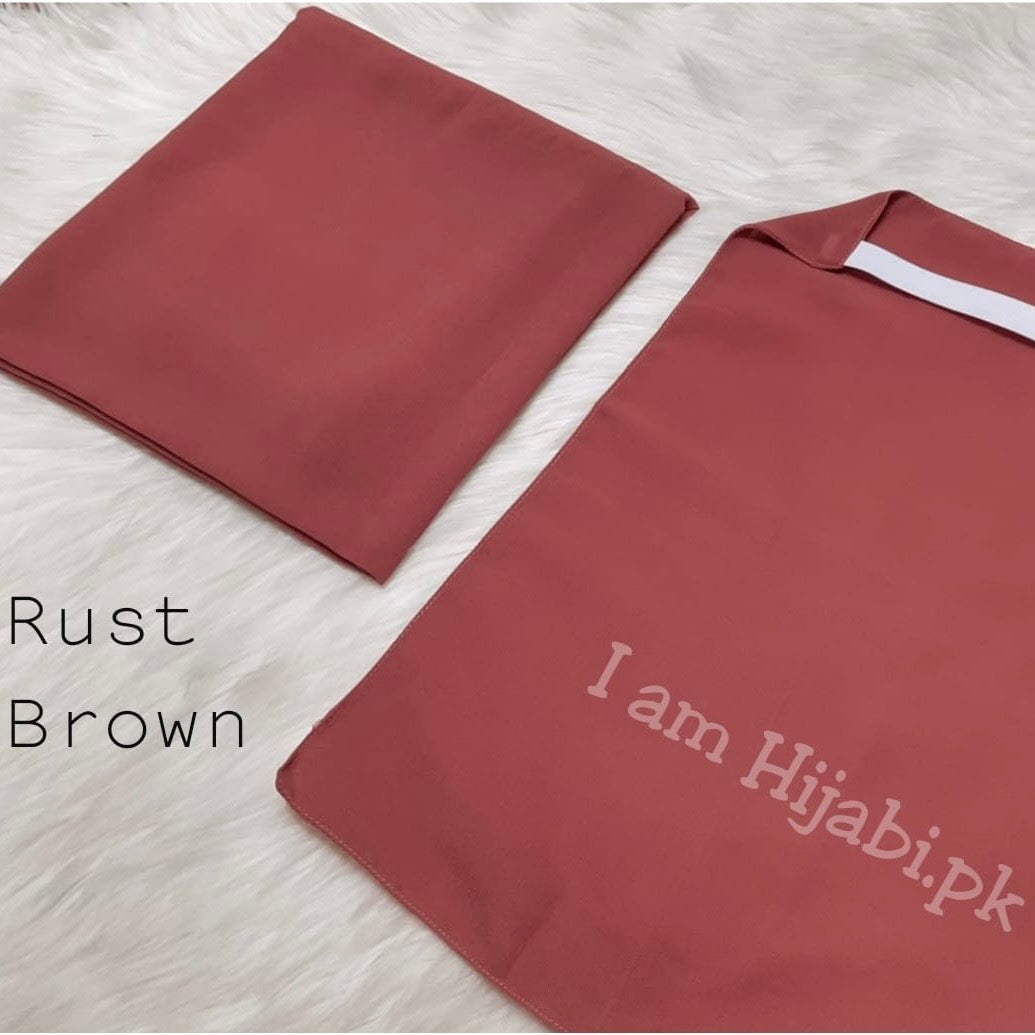 Hijab And Niqab Set - Rust Brown