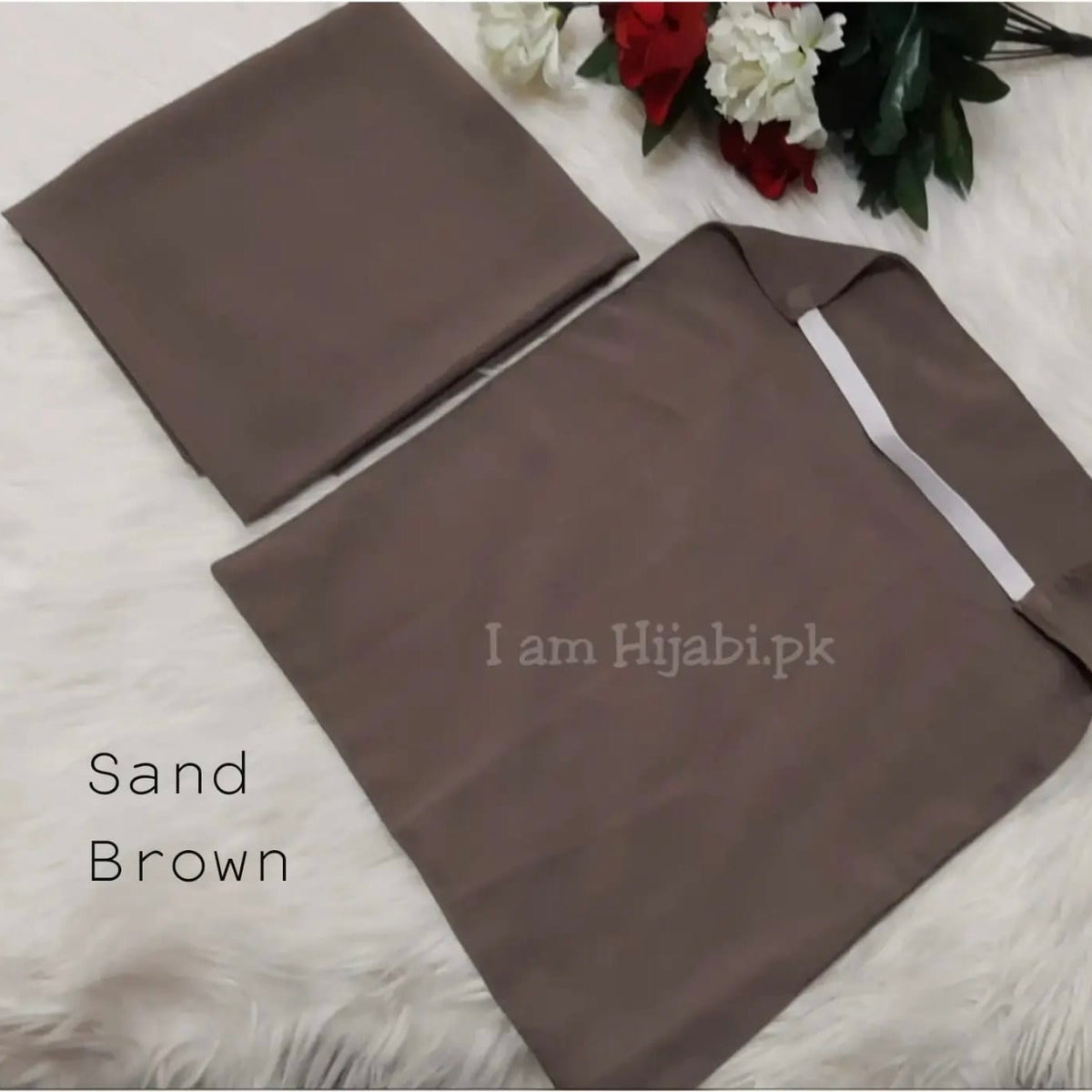 Hijab And Niqab Set - Sand Brown