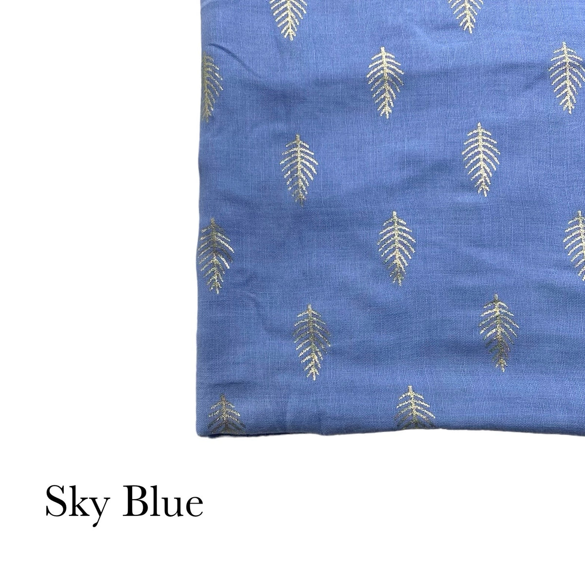 Pine Foil Lawn - Sky Blue