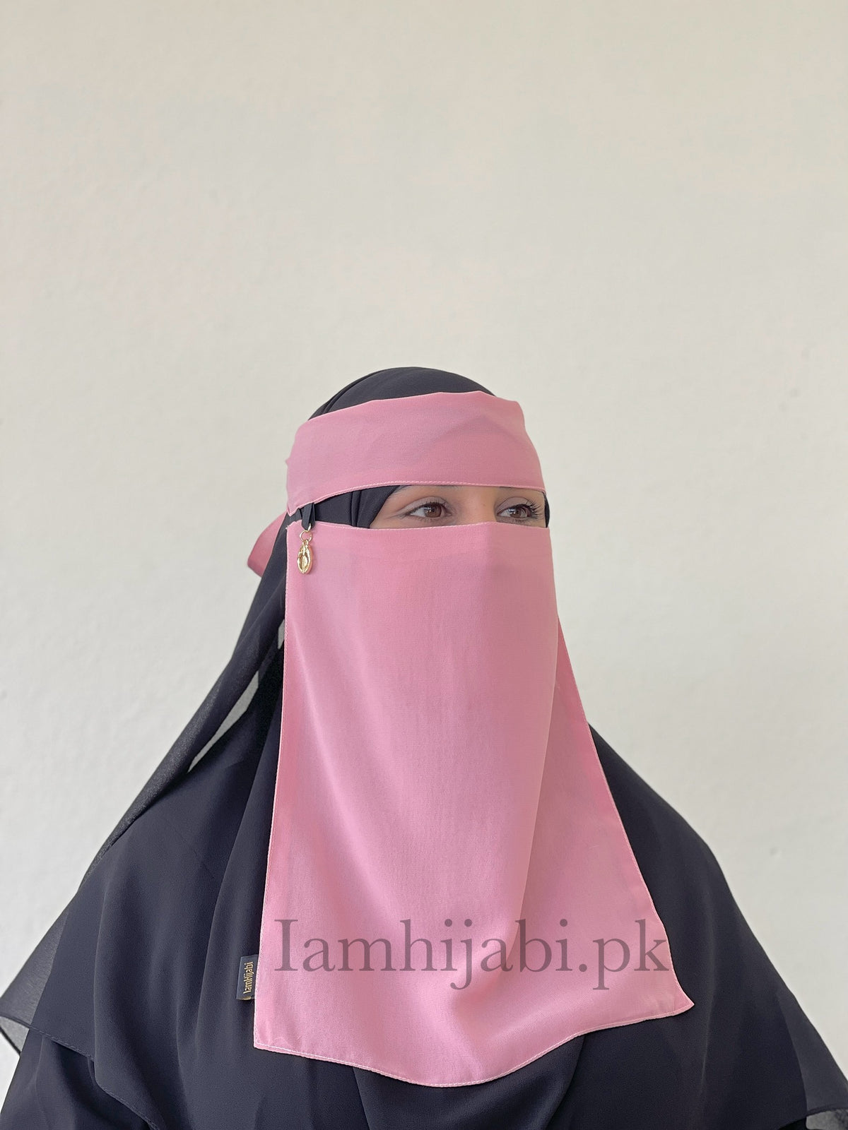 Saudi Rsa Pink Saudi Niqab Large - Tea Pink – I AM HIJABI.PK